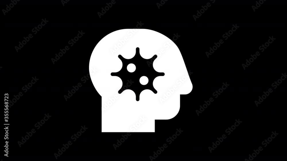 From the Glitch effect arises head side virus symbol. Then the TV turns off. Alpha channel Premultiplied - Matted with color black From the Glitch effect arises head side virus symbol. Then the TV turns off. Alpha channel Premultiplied - Matted with color black