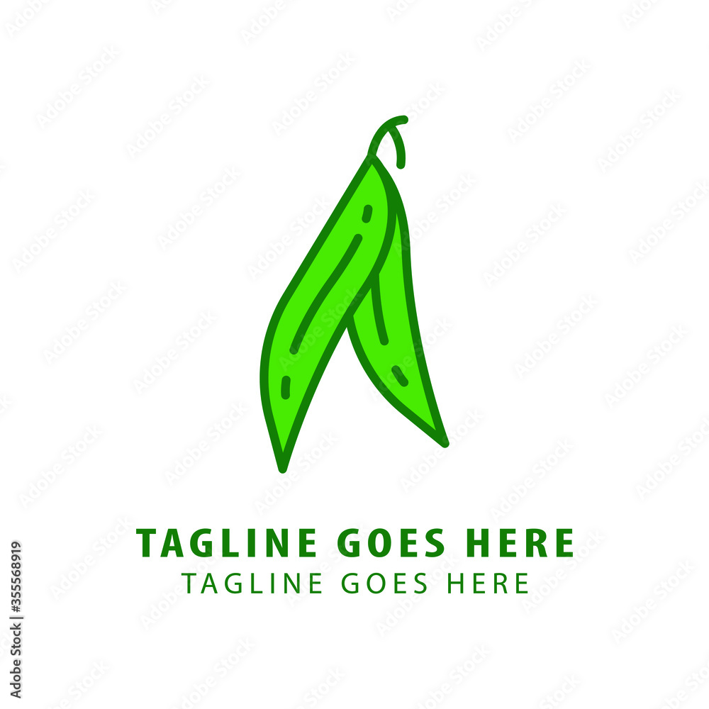 Fototapeta premium green peas isolated on white background vector illustration