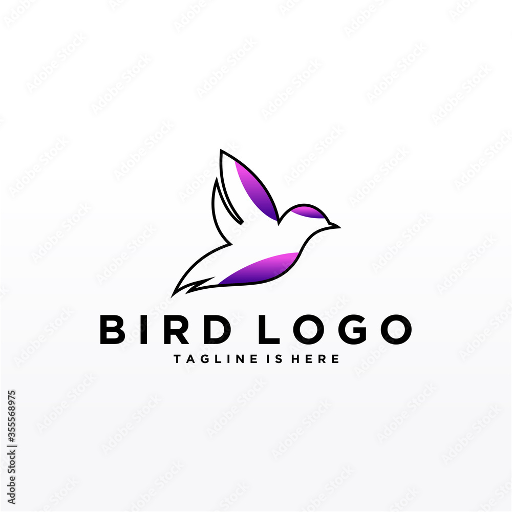 Abstract Bird Logo design vector template. Creative Dove Logotype business technology concept symbol icon. Abstract Bird Logo design vector template. Creative Dove Logotype business technology concept symbol icon.