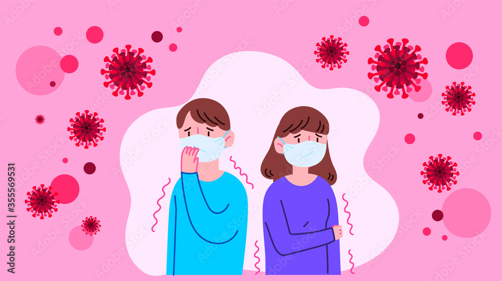 코로나 바이러스를 두려워하는 사람들. 코로나 바이러스를 두려워하는 사람들.