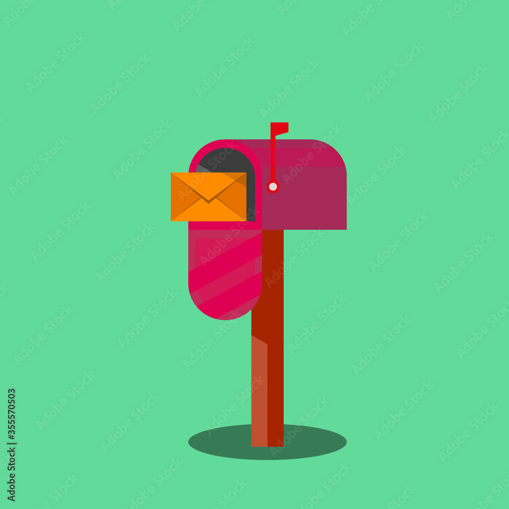 Mailbox. Isolated vector for your projects. A letter in the mailbox ...
