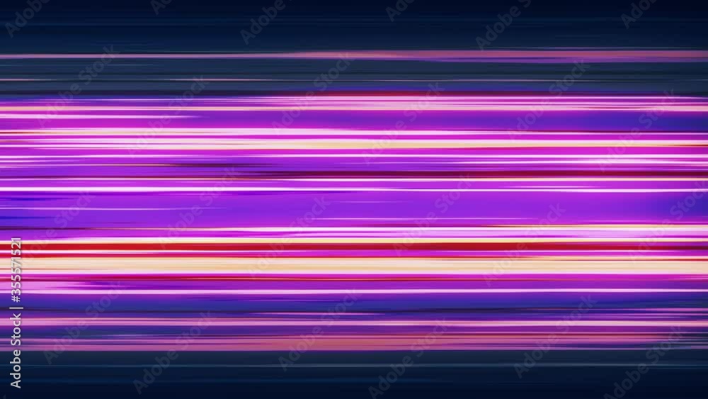 Horizontal Anime Speed Lines. Fast speed neon glowing flashing lines streaks, 4K