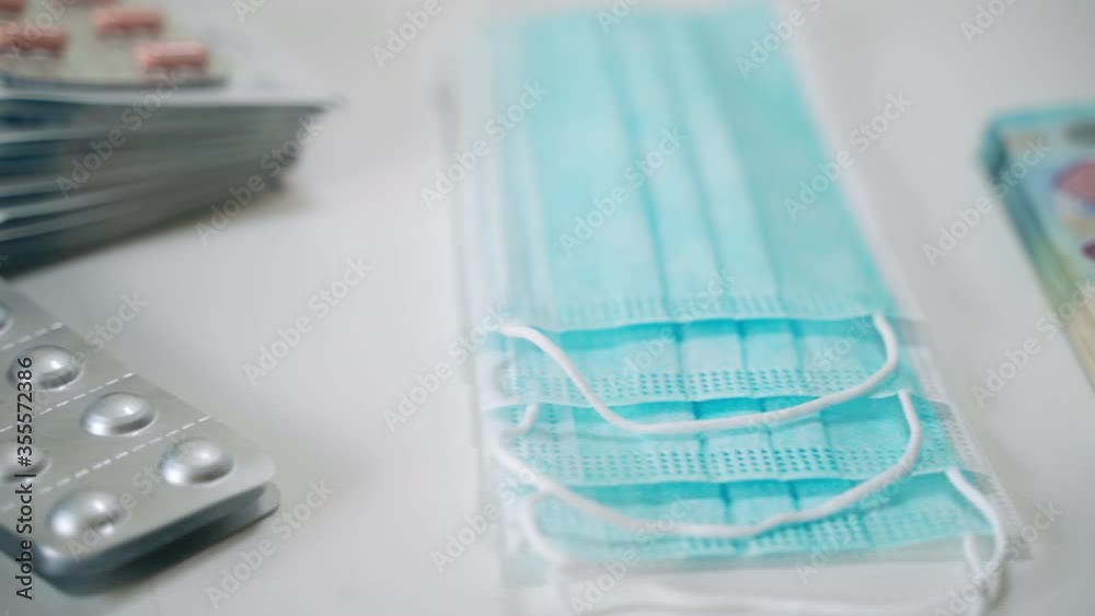 Coronavirus outbreak in the world, economic crisis and prices increasing in all industrial spheres. Remedy and protective medical masks production at high cost, pharmaceutical business and expensive Coronavirus outbreak in the world, economic crisis and prices increasing in all industrial spheres. Remedy and protective medical masks production at high cost, pharmaceutical business and expensive