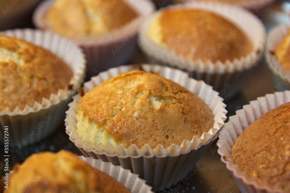 Close-up of some home baked muffins