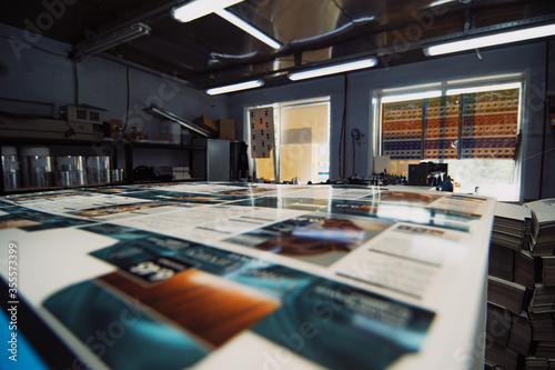 Polygraphic process in a modern printing house photo