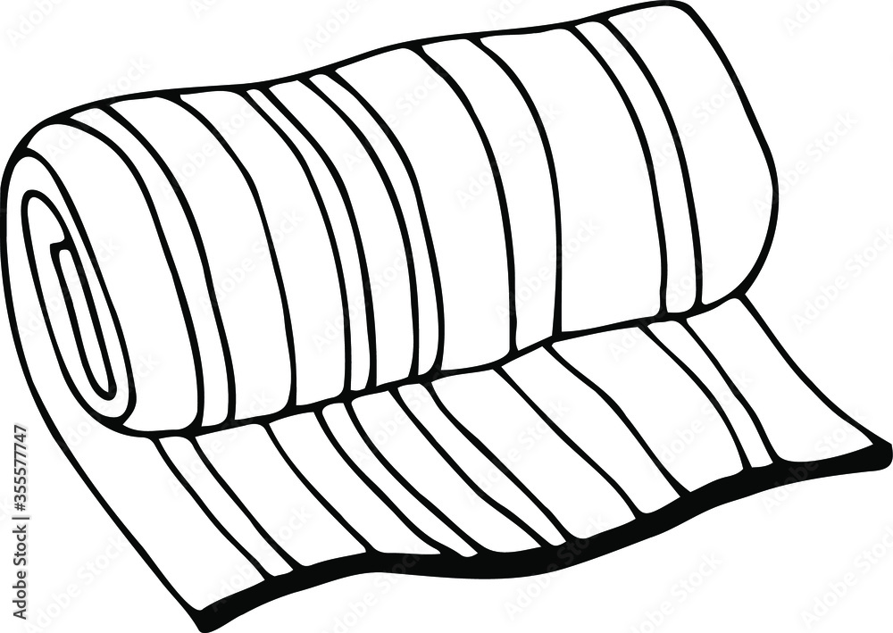 Vector element, doodle. A blanket for the beach Vector element, doodle. A blanket for the beach