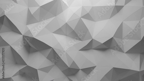 White polygonal geometric background seamless loop