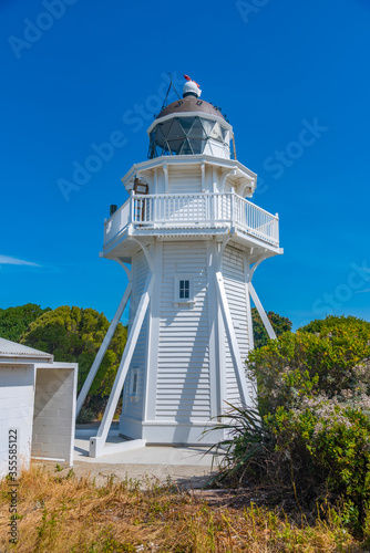 katiki point lighthouse in New Zealand photo