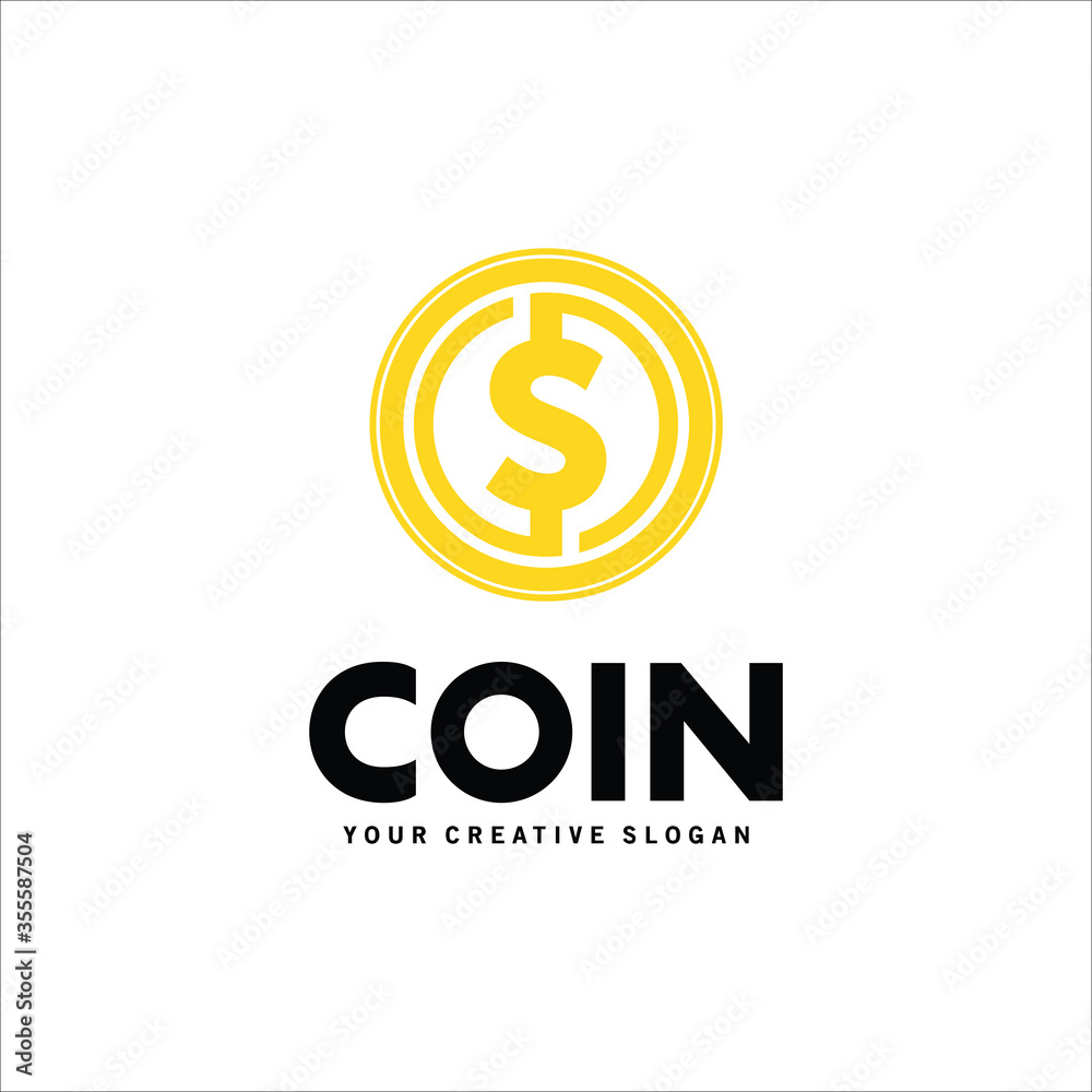 Coin Logo, Coin Logo Vector Inspiration Stock Vector | Adobe Stock
