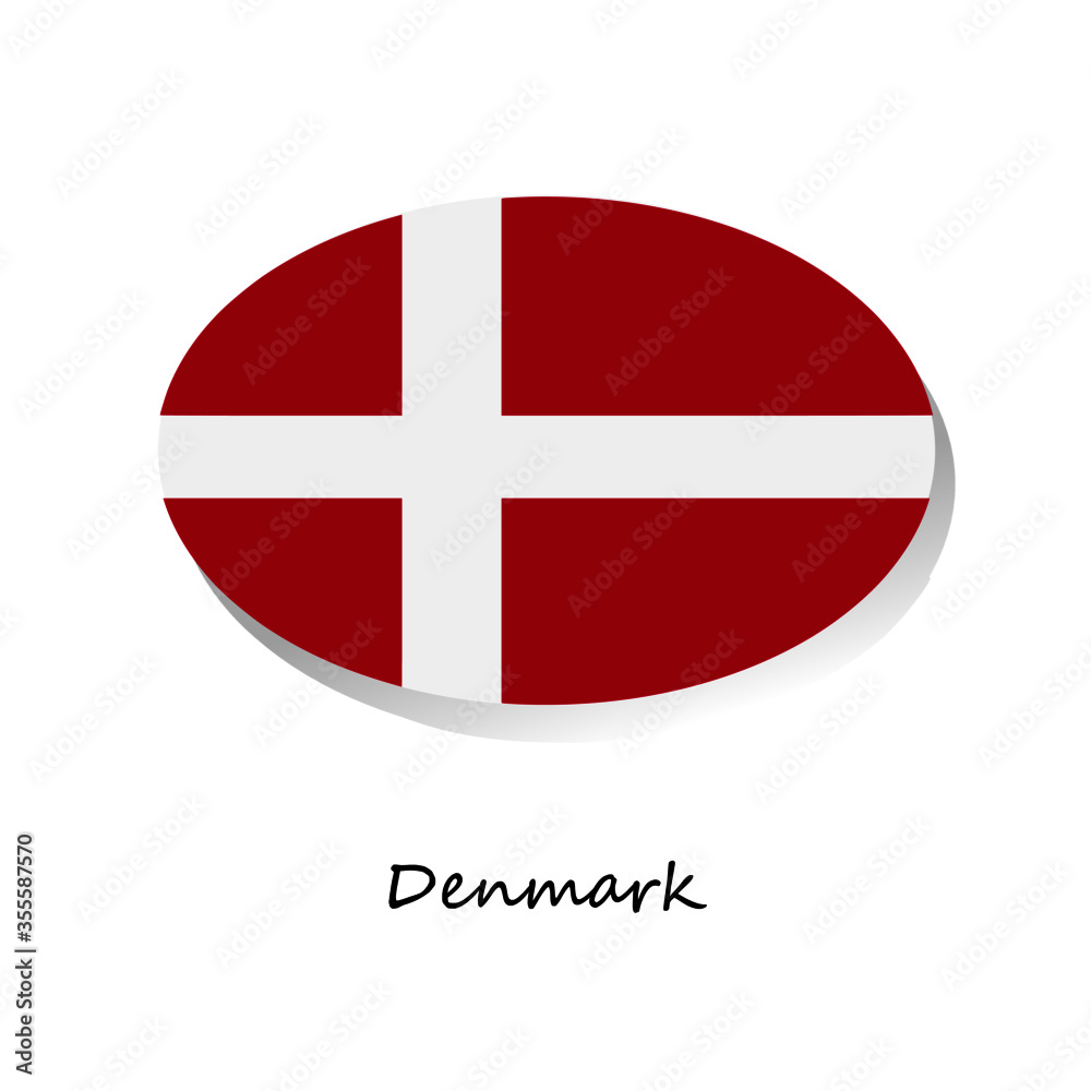 Obraz premium The flag of Denmark's national. For banner, tempate, icon, media.
