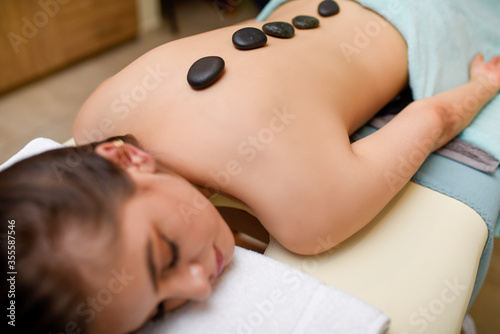 woman ready for massage in spa