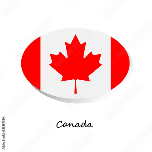 The flag of Canada's national. For banner, tempate, icon, media.