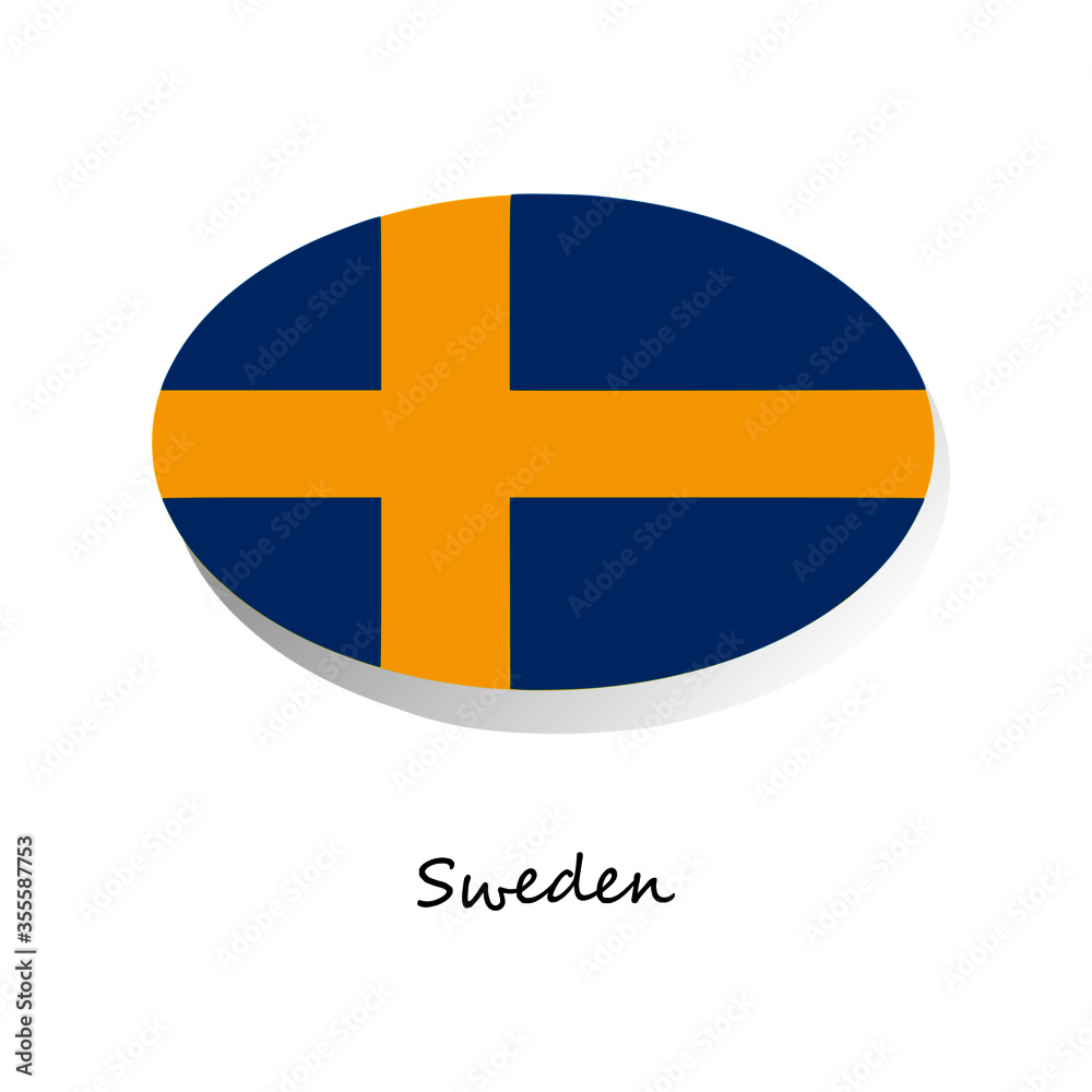 The flag of Sweden's national. For banner, tempate, icon, media. The flag of Sweden's national. For banner, tempate, icon, media.