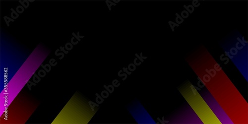 Wallpaper Mural futuristic black background with transparent color lines. vector illustration Torontodigital.ca