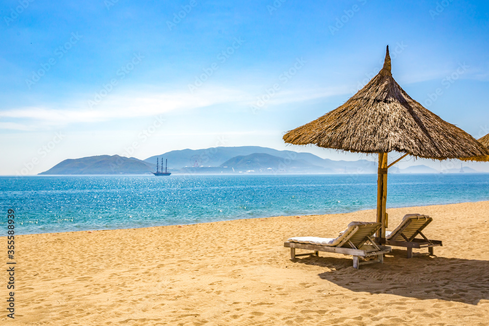 Nha Trang, Vietnam Beautiful Scenery, a Tropical Coastal Vacation Paradise in  Southeast Asia. 