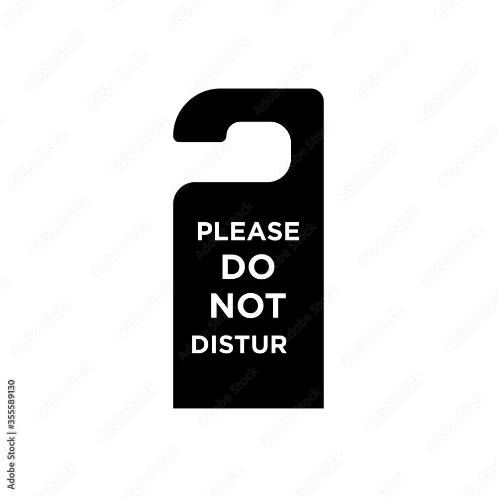 Please do not disturb hotel sign icon