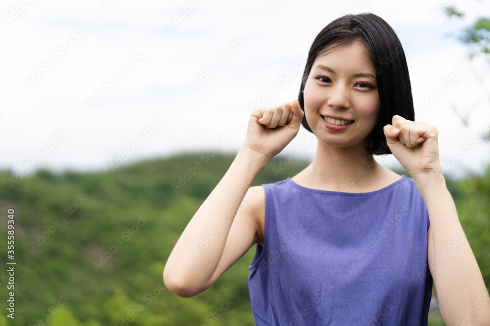 自然の中の女性 自然の中の女性
