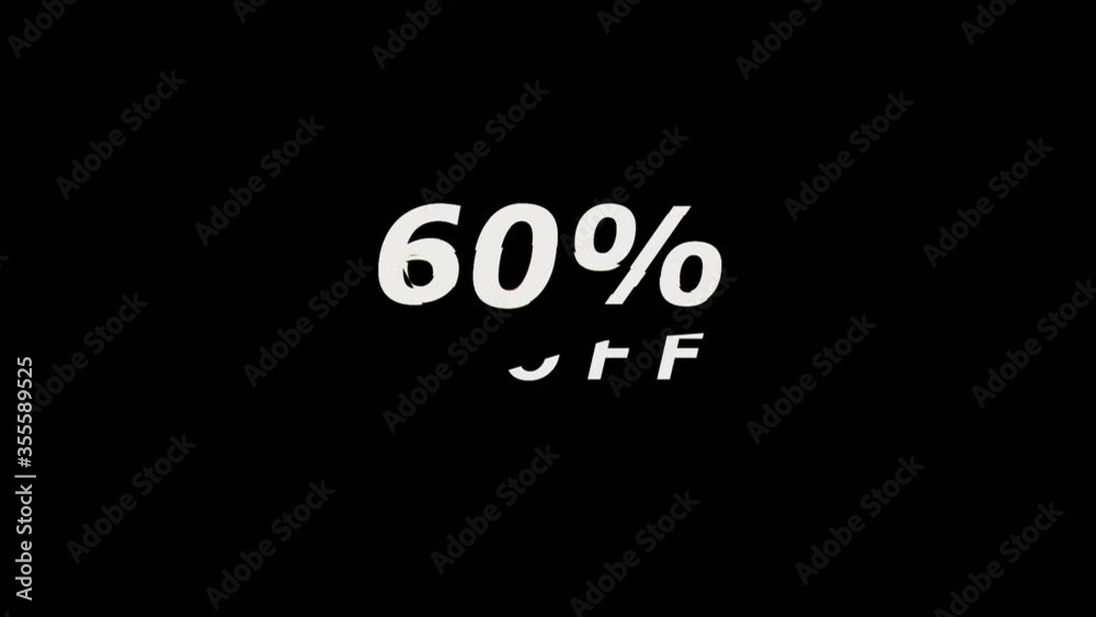 Sale promotion message with glitch effect animation for sale promotion advertising Sale promotion message with glitch effect animation for sale promotion advertising