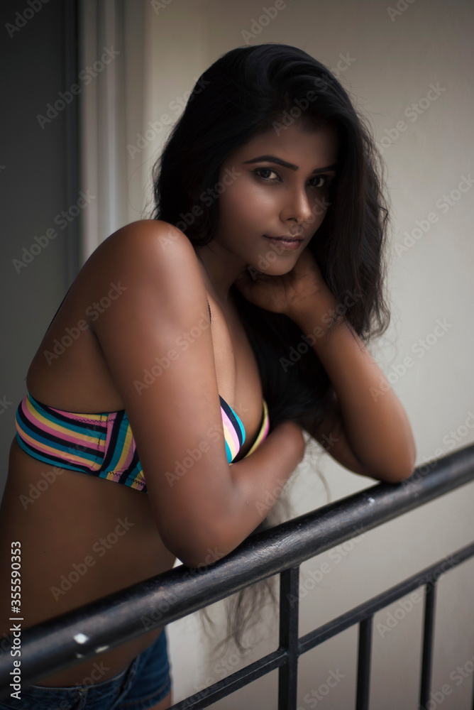 Sexy Indian Businesswoman With Bra Portrait