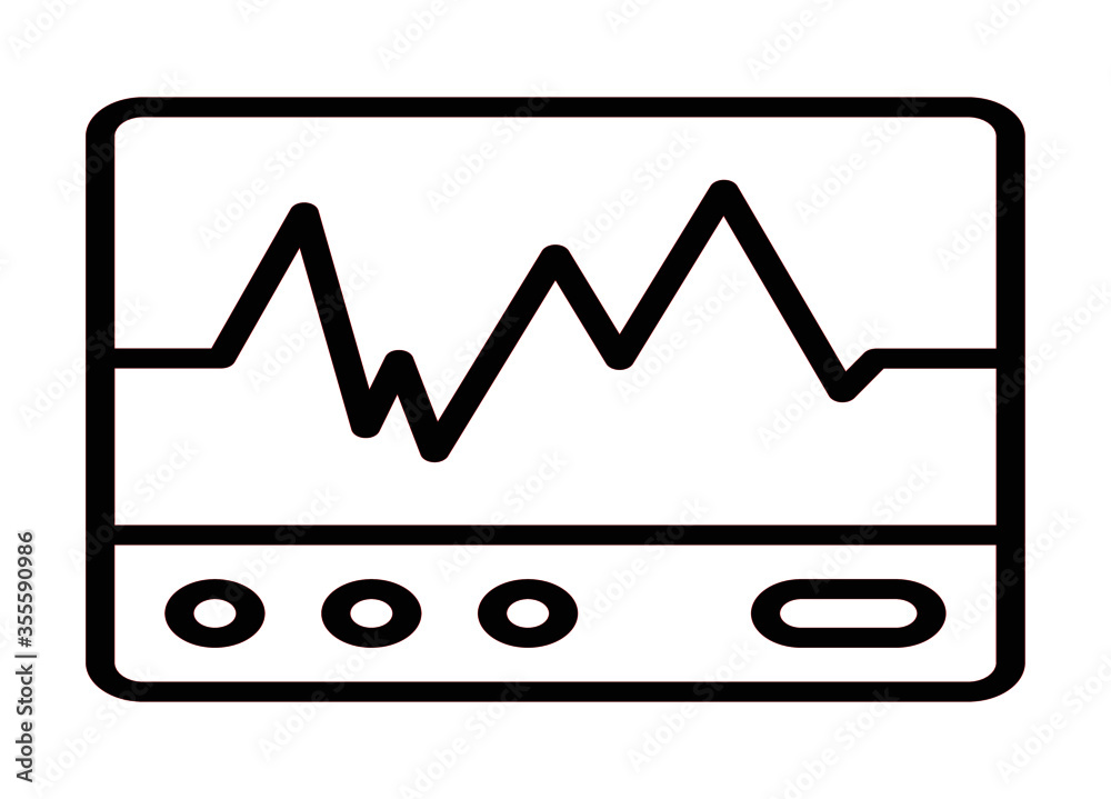 ECG icon vector for web and app ECG icon vector for web and app