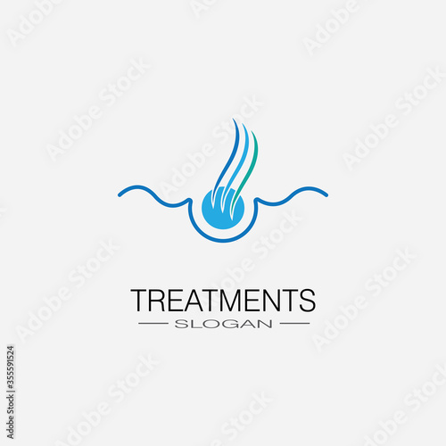 Hair treatments icon illustration