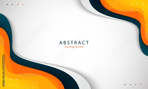 Abstract Background with Orange Wave