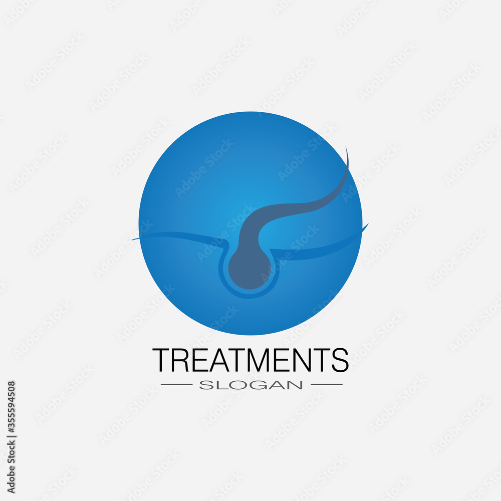 Hair treatments icon illustration Hair treatments icon illustration