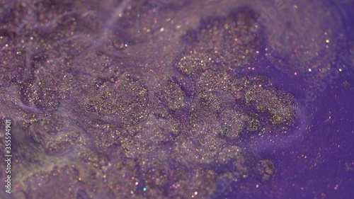 фотографія Lilac, purple, gold silver perl glitter liquid flows