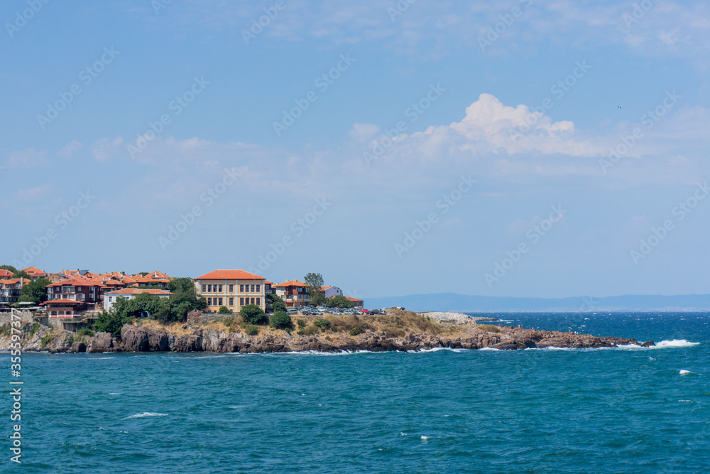 Navigation on the sea, view to Sozopol harbor, history view to Sozopol Harbor, Sozopol, Bulgaria, Europe