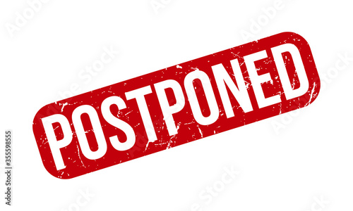 Postponed Rubber Grunge Stamp Seal Vector Illustration
