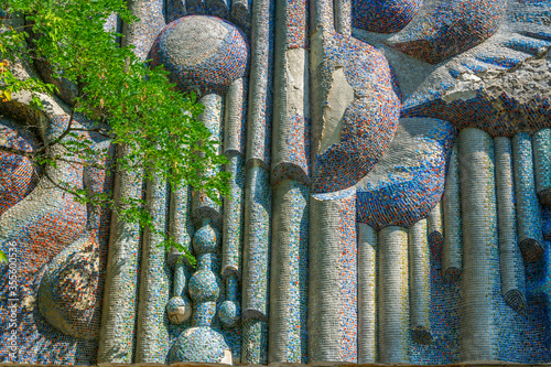 Detail of a cinema in the Ukrainian town Pripyat which became desolated after the Chernobyl disaster photo