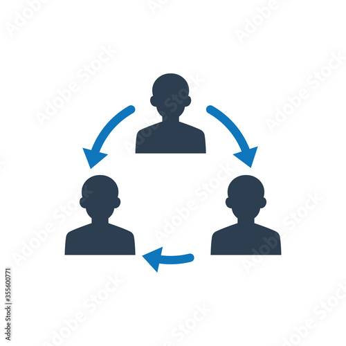 Teamwork connectivity icon
