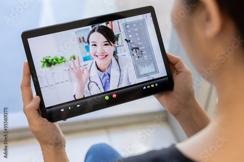 telemedicine concept- video chat
