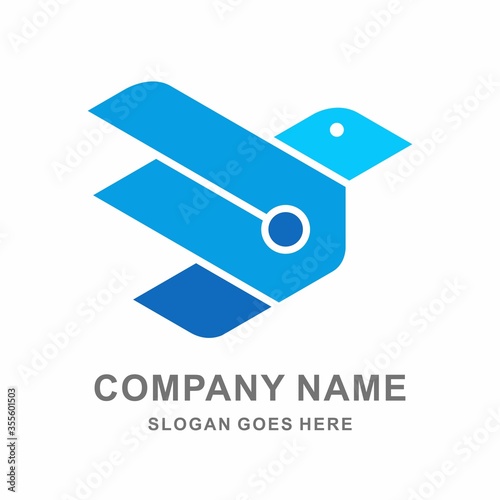 Arrow Bird Wings Business Company  Vector Logo Design