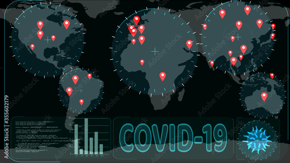 crisis of Covid 19 virus and radar scanning to detected in country has spread all over the world