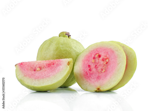 fresh guava isolated on white background