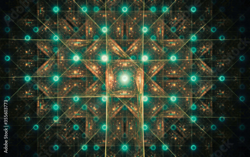 digital image generated on a computer consisting of beautiful abstract geometric shapes, lines of different colors for a background image or web design