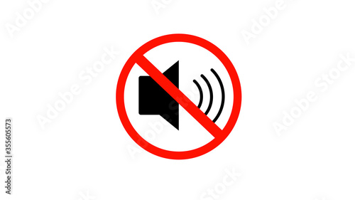 Photography The symbol does not use sound on a white background