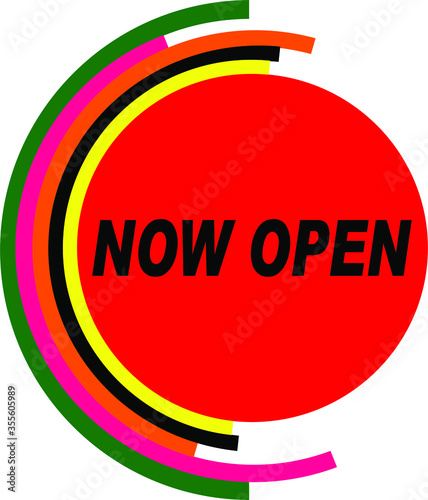 Red Vector Banner noe open