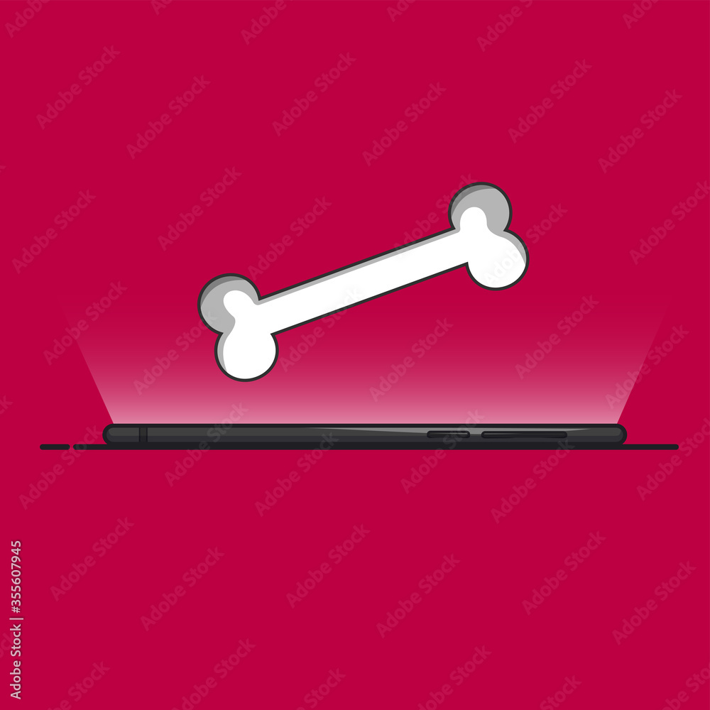 Smartphone bring up a bone from the inside of screen Smartphone bring up a bone from the inside of screen