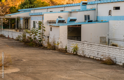 Exterior of old empty warehouse