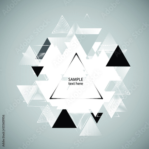 Fototapeta Naklejka Na Ścianę i Meble -  Vector Hipster Triangle Background . Pattern  . Abstract modern Geometrical Design Template .angular shapes.