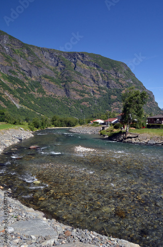 Beautiful Norwegian countryside .Flam, Norway, Scandinavia