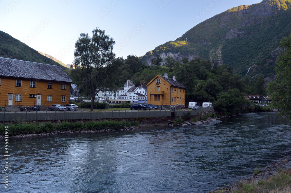 Fototapeta premium Beautiful Norwegian countryside .Flam, Norway, Scandinavia