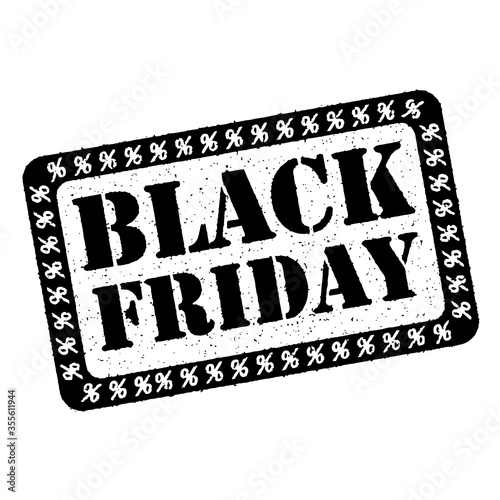 Black stamp black friday, percent