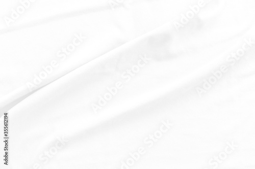 White cotton fabric texture background. Abstract white fabric with rippled background.White fabric with soft wave. Soft focus technique.