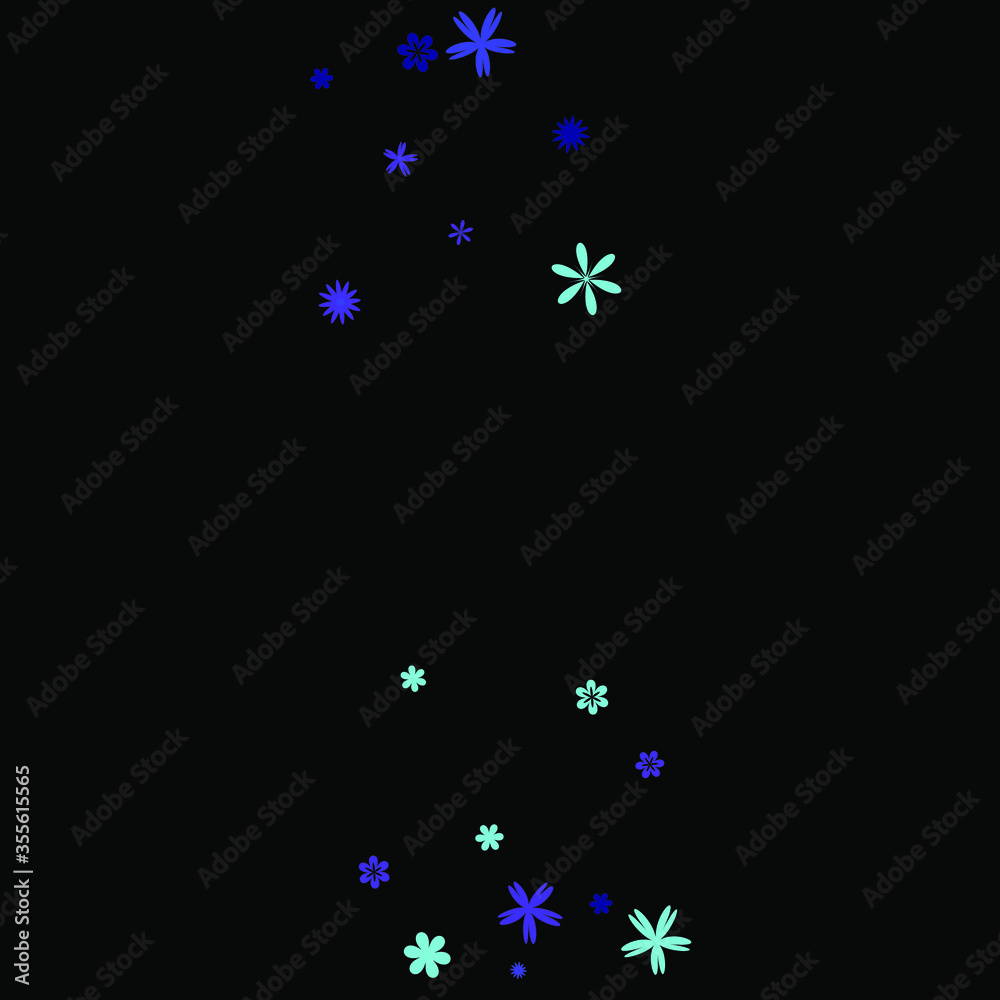 Cute Floral Pattern with Simple Small Flowers for Greeting Card or Poster. Naive Daisy Flowers in Primitive Style. Vector Background for Spring or Summer Design.

