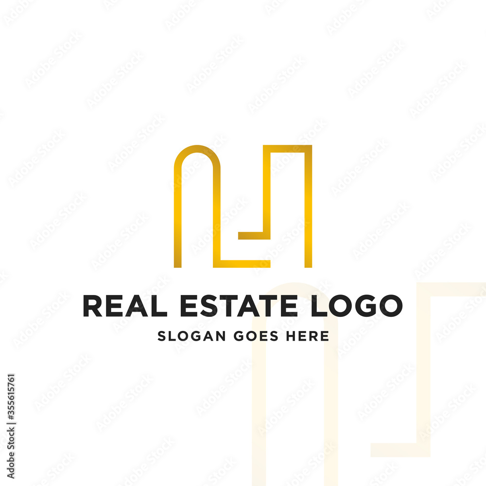 Simple and Modern Real Estate Logo Template for your Business Simple and Modern Real Estate Logo Template for your Business