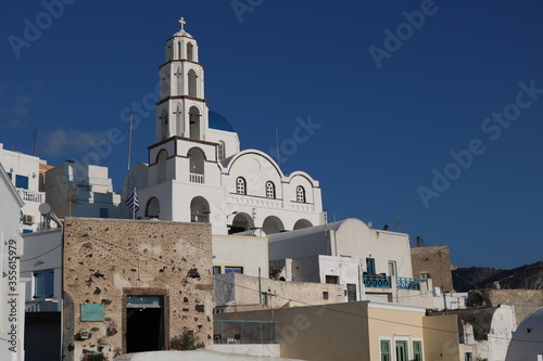 the traditional village of Pirgos, Santorini, Greece