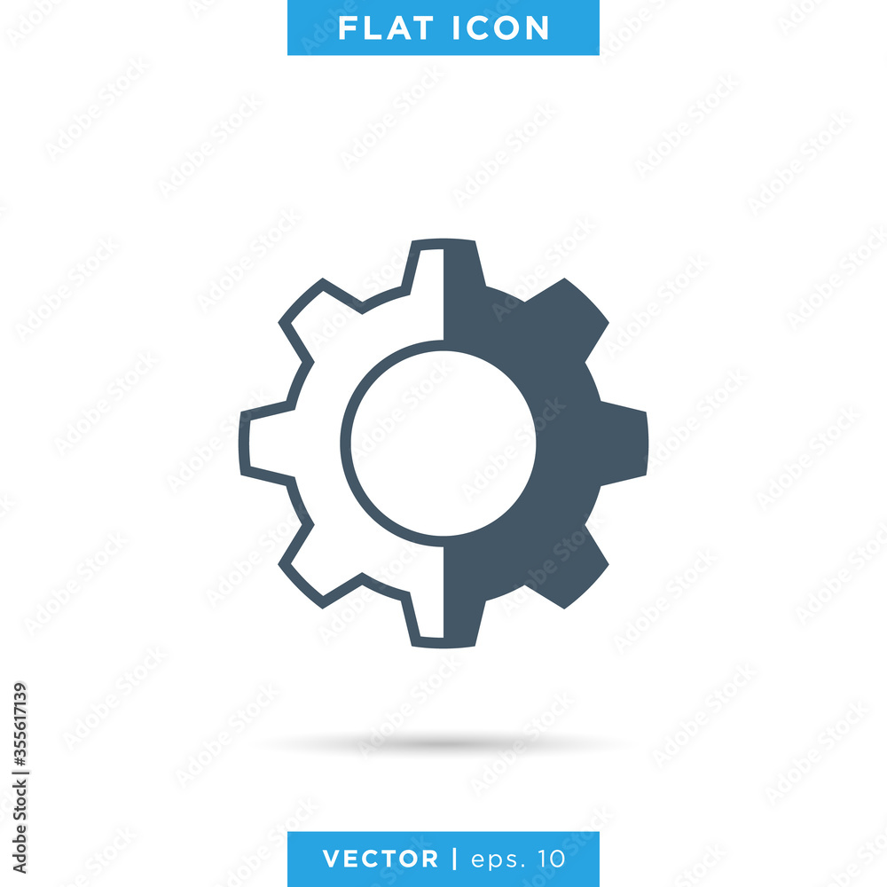 Gear icon vector logo design template.